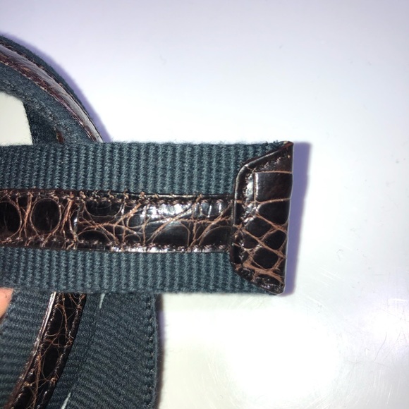 Prada Navy Alligator Skin Belt - Picture 3 of 8
